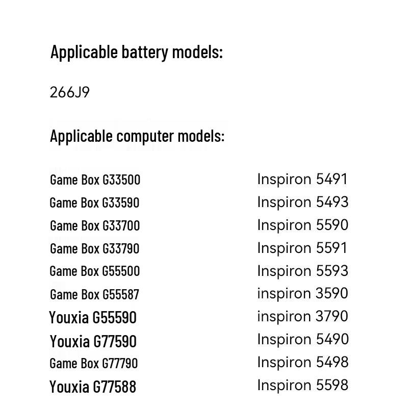 llano Laptop Battery for Dell Inspiron G3/G5 Series