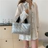 Stylish Chic Large Tote Bag For Women With Quilted Design And Pu Material In Brown And Black