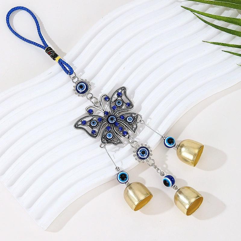 1PC blue tassel hanging decorative pendant wall mounted decorative wind chime car pendant