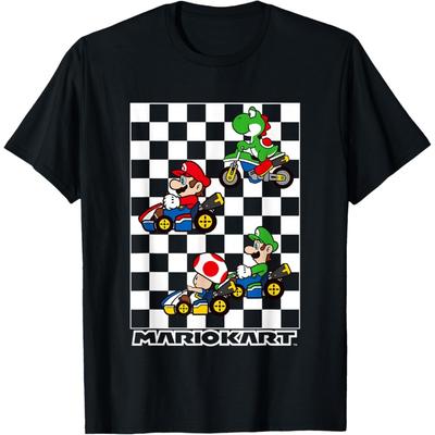 Mario Kart Racing Big Nintendo 4 Character Portrait T-Shirt