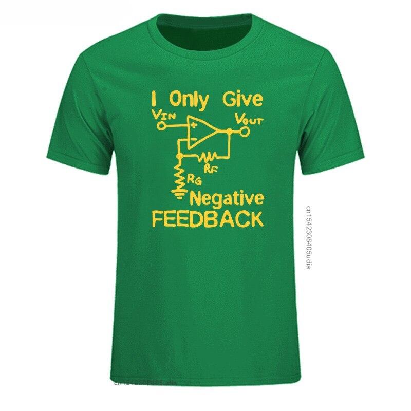 New Funny Cotton Oversized T Shirt Men Cotton Print Tee I Give Negative Feedback Computer Engineer T-Shirt New Fashion