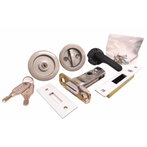 Nicchu Seisakusho GIA Room Divider Lock with Key, Silver, BS/38, 121-ML-SL