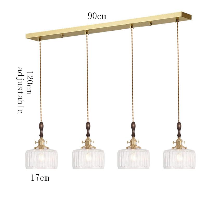 Suspension Green Stripe Glass Chandelier E27 Restaurant Pendant Light For Dining Room Kitchen Cafe Bedside Hanging Lamp Fixtures