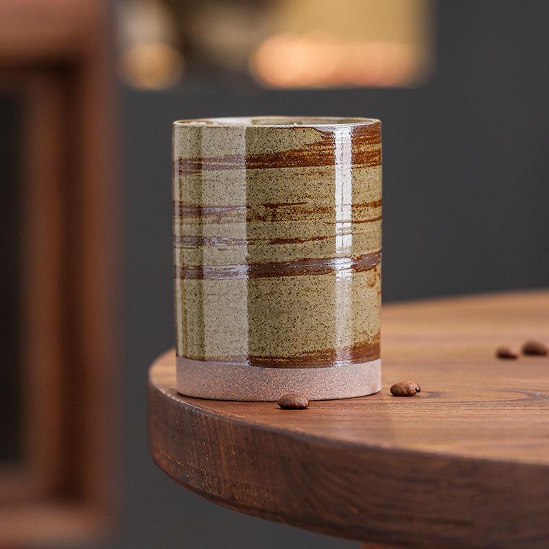 Retro Ceramic Coffee Cup Latte Latte Cup High Value Creative Water Cup Japanese Kung Fu Teacup