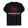 Classic T-Shirt Showcasing The Welsh Dragon Flag from Wrexham, Wales. Crafted from 100%, This Soft And Comfortable Crew Neck Short-Sleeve Tee Makes