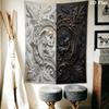 Gorgeous B&W Wall Tapestry Aesthetic Wall Hanging Printed Fabric Blanket Decorative Tapestries for Bedroom Living Room Home Decor