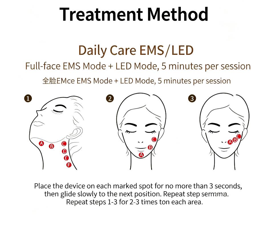 Massageador Facial Lifting e Firmador com Microcorrentes EMS – Dispositivo de Beleza com Terapia de Luz LED para Uso Doméstico com Skincare para Antienvelhecimento e Rejuvenescimento da Pele