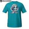 Sitting Zombie Bride Tee – Blue Undead Girl Halloween Wedding T-Shirt Mens Womens Tees Top