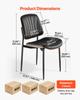 Modern Dining Room Accent Chairs Set of 6, Upholstered Leather Side Chair for Dining Tables, Space-Saving Kitchen Table Chair with Thick Cushions and