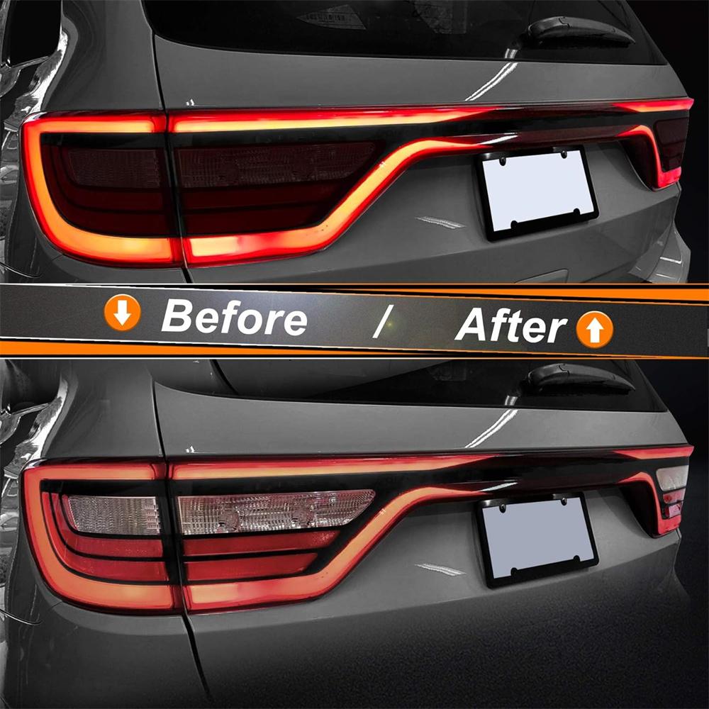 Smoke Tail Light Overlay Tint Vinyl Film Precut For Dodge Durango 2014-2021