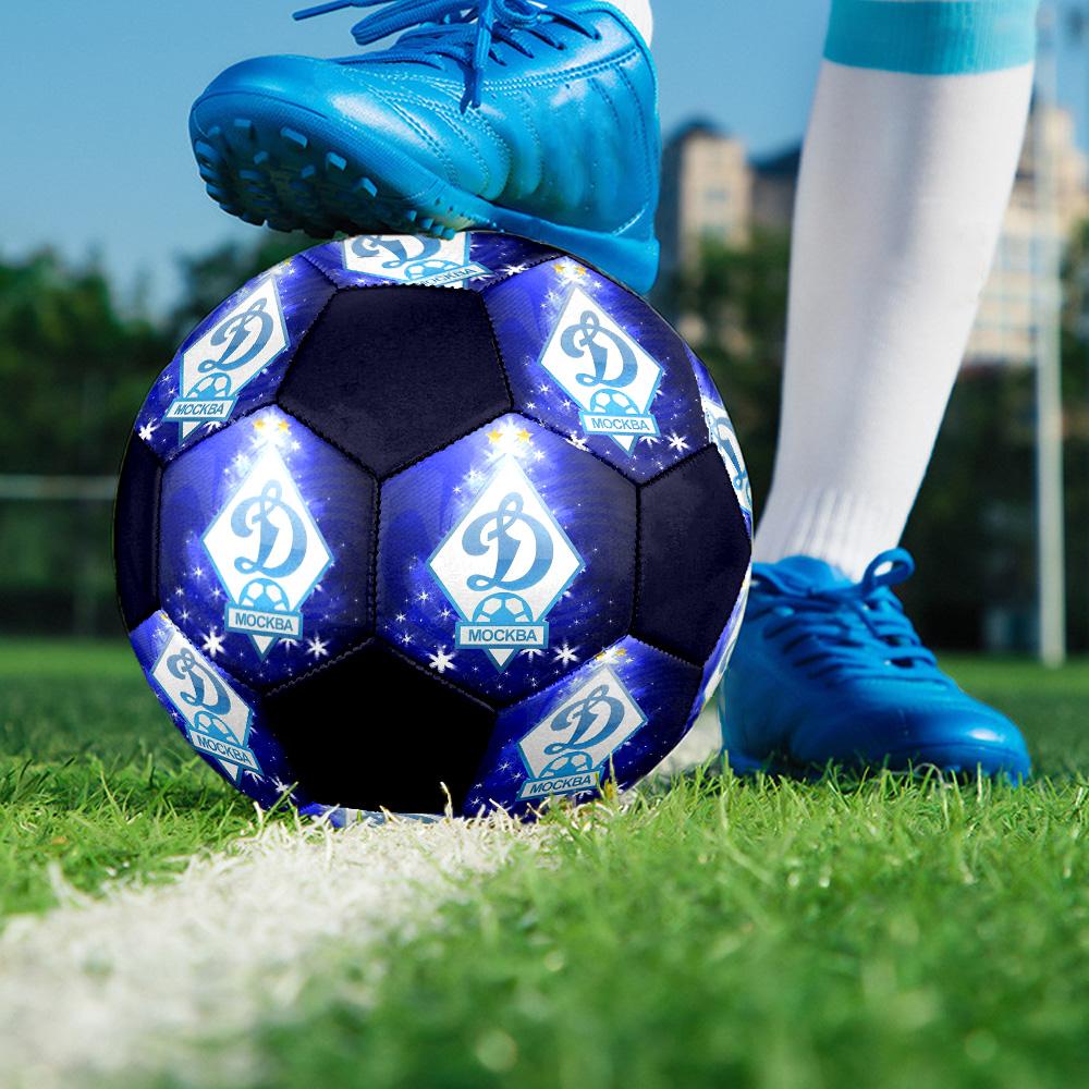 FC Dynamo Moscow Indoor Soccer Ball Colorful All Ages Size 5 Machine Stitched PVC Competition Ready Durable High-Bounce
