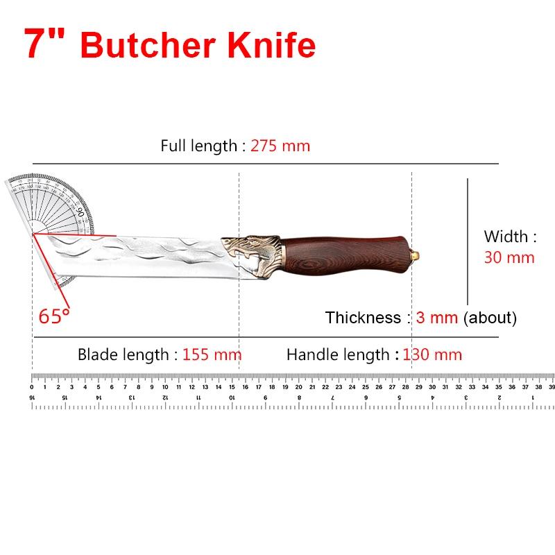 Utility Knife Slaughter Slicing Knife Hand Forge Blade Boning Butcher Kitchen Knives Chef Cleaver Meat Chopping Vegetable Knife