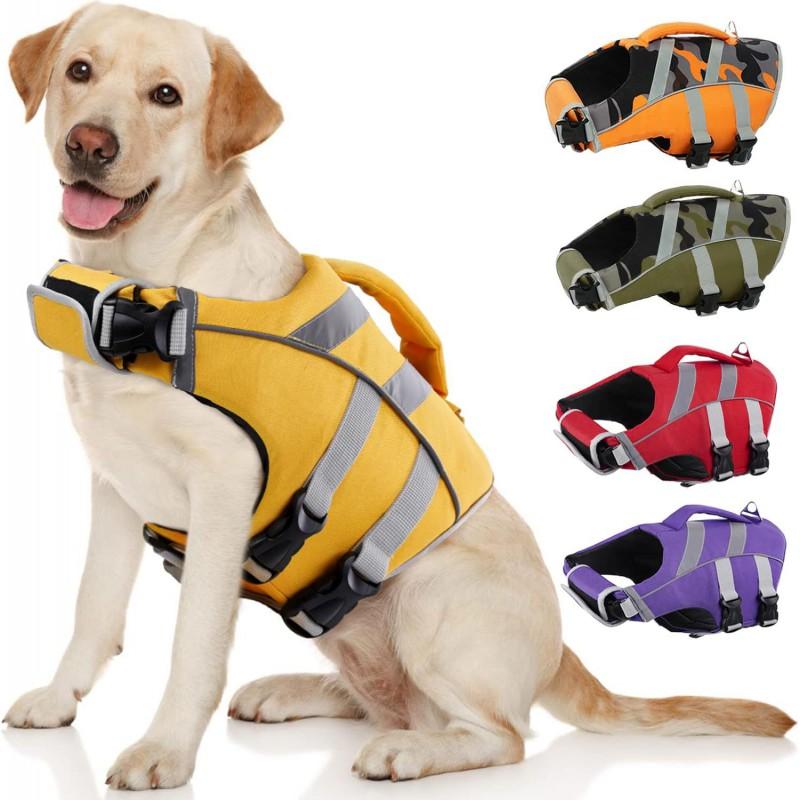 Pet Dog Life Vest Swimming Safety Jacket Outdoor Water Activities Small To Extra Large Sizes