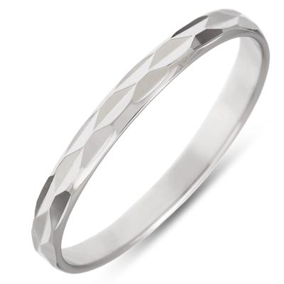 Silberring 'Für das Leben' Silber (Rhodium) - 3 mm