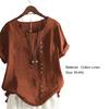 Woman Tops Round Neck Short Sleeves Solid Color Pullover Breathable Casual Wear Oversize Summer Loose Cotton Linen Leisure Shirt Women Clothes