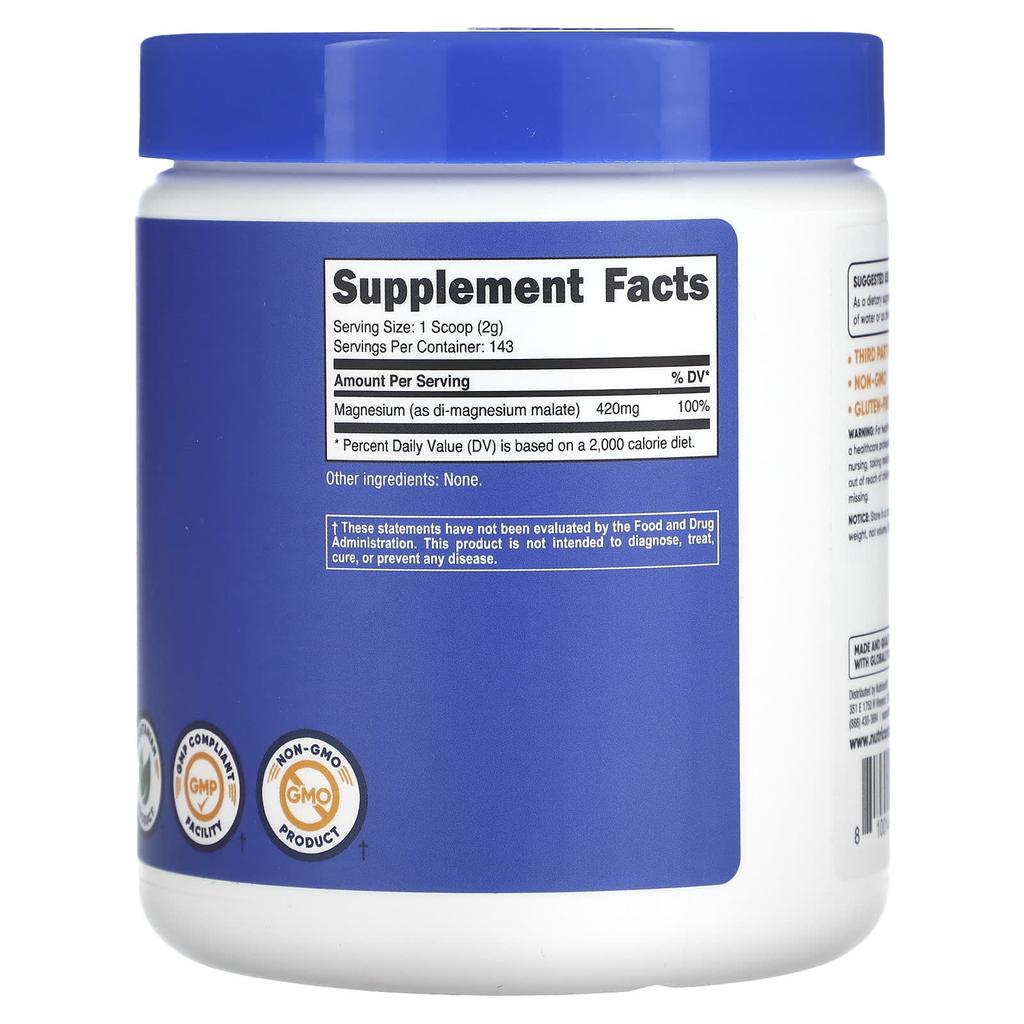 Magnesiummalat, Geschmacksneutral, 300G (10.6Oz)