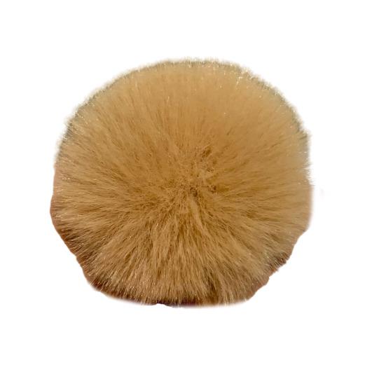 Faux Fur Pom Pom Fluffy Ball with Elastic Loop Cute Plush Ball Bag Charm for Craft Projects Hat Accessories