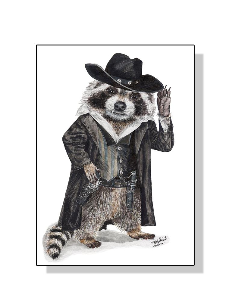 Rozmarná zvířata Campadoodle Mýval Bandita Plakát Obraz na plátně Abstraktní obraz na zeď do obývacího pokoje Domácí dekorace