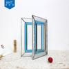 European Retro Glass Photo Frame: Colored Glass Plant Specimen Clip & Desktop Picture Display Stand.