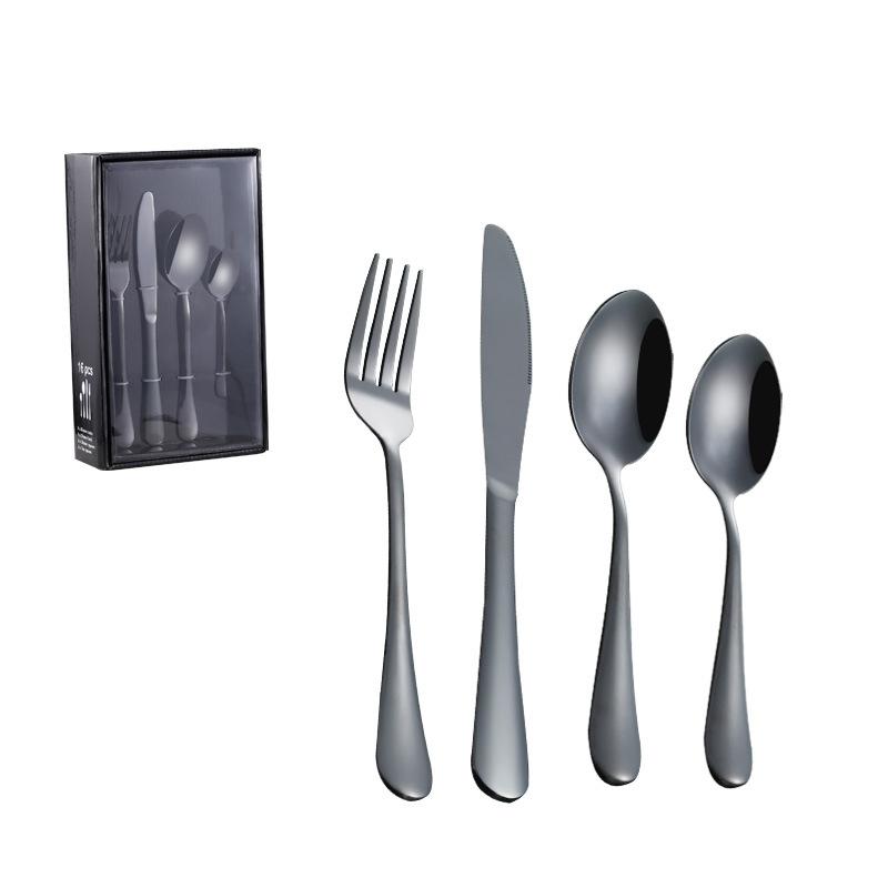 Hot Sale 20PCS Stainless Steel Tableware Steak Knives and Forks Set Gold Color Knives, Forks and Spoons Gift Set