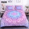 Colorful Mandala Duvet Cover Set Bohemian Style Pastel Toned Abstract Flower Design Print Bedding Set Quilt Cover Pillow Covers