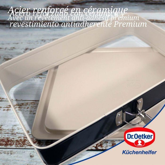 Moule À Charnière - DR. OETKER - 4861 - Acier Inoxydable - 25x38cm - Crème-anthracite