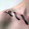 2Sheets/Set Collarbone Dark Sexy Snake Pattern Personalized Snake Clavicle Tattoo Sticker Waterproof Lasting Temporary Tattoo
