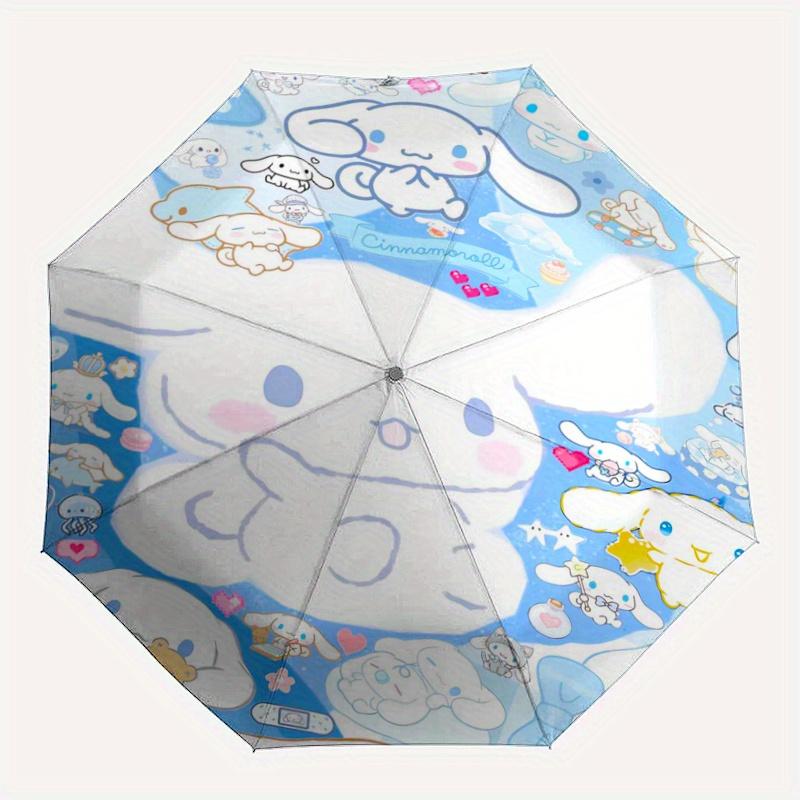 1pc Cute Cinnamoroll Idea Design Automatic Opening and Closing Umbrella - Lightweight 3-Fold Design, Suitable for Fans, Travel, Daily Use, Interesting