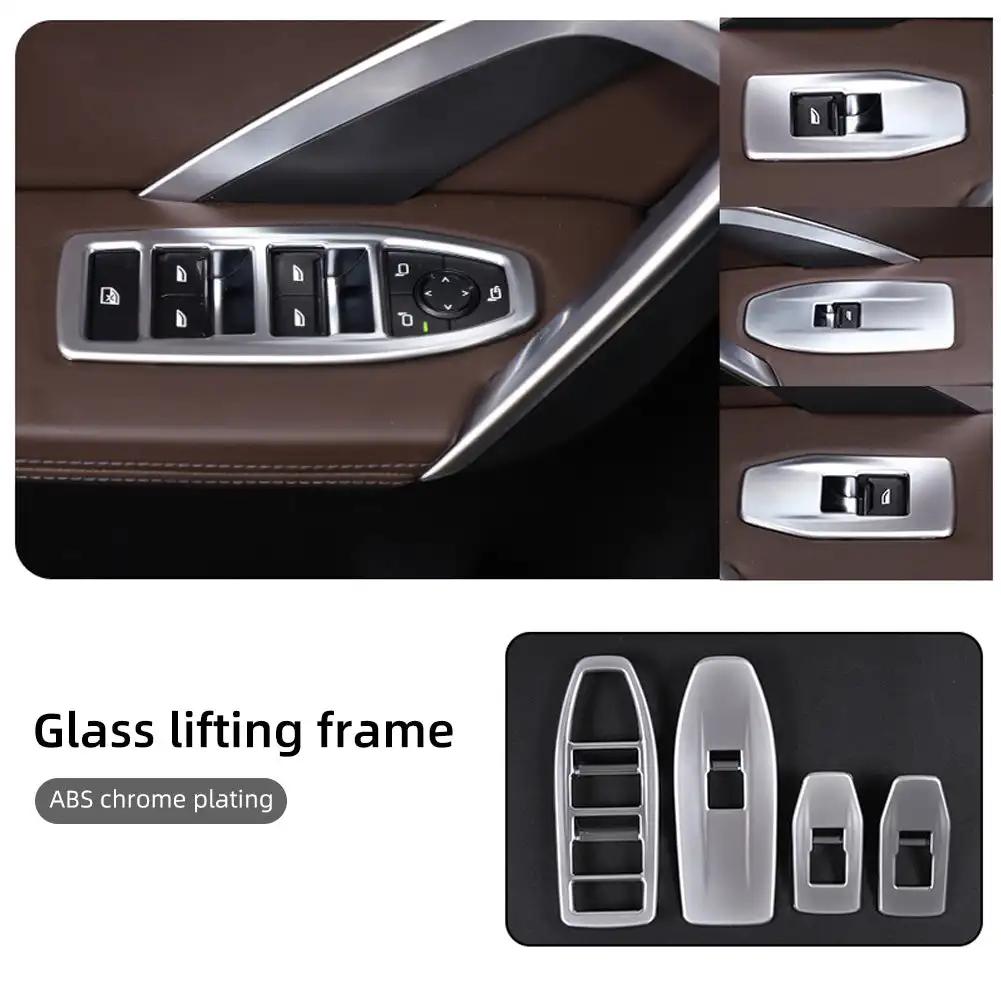 

4Pcs/Set Car Window Switch Panel Trims Cover Carbon Fiber Interior Parts Frame Mouldings Decor Accessories For BMW X1 2024-2024 серебряный
