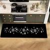Christmas Snowflake Long Runner Rug, Non-Slip and Machine Washable Area Mat for Living Room, Bedroom and Hallway Decor