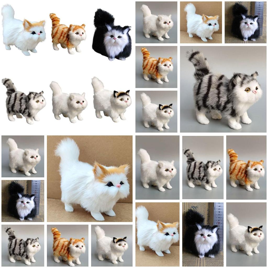 Realistic Plush Cat Toy Soft And Comfortable Decoration For Your Room Or Office 4.7 Inches