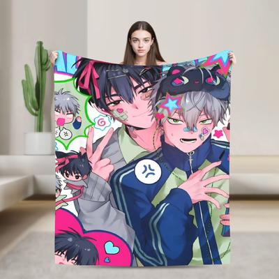 Alien Stage Manga Poster Print Plush Blankets Girls Boys Flannel Throw Blanket For Couch Chair Super Soft Quality Bedspread Gift
