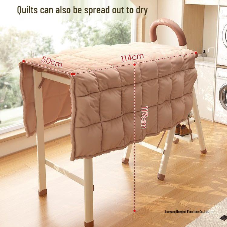 Household Indoor Folding A-Frame Ladder: Multifunctional Clothes and Quilt Drying Rack with Four to Six Steps