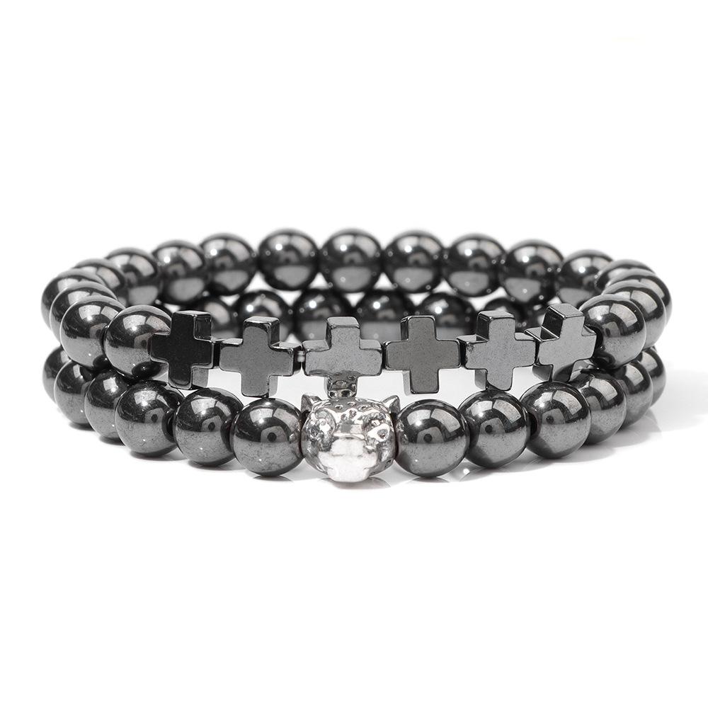 

JYL TS Bracelet Men s Volcanic Stone Design Masculine Enhances Stability And Energy FK1815-19CM яскраво-рожевий колір