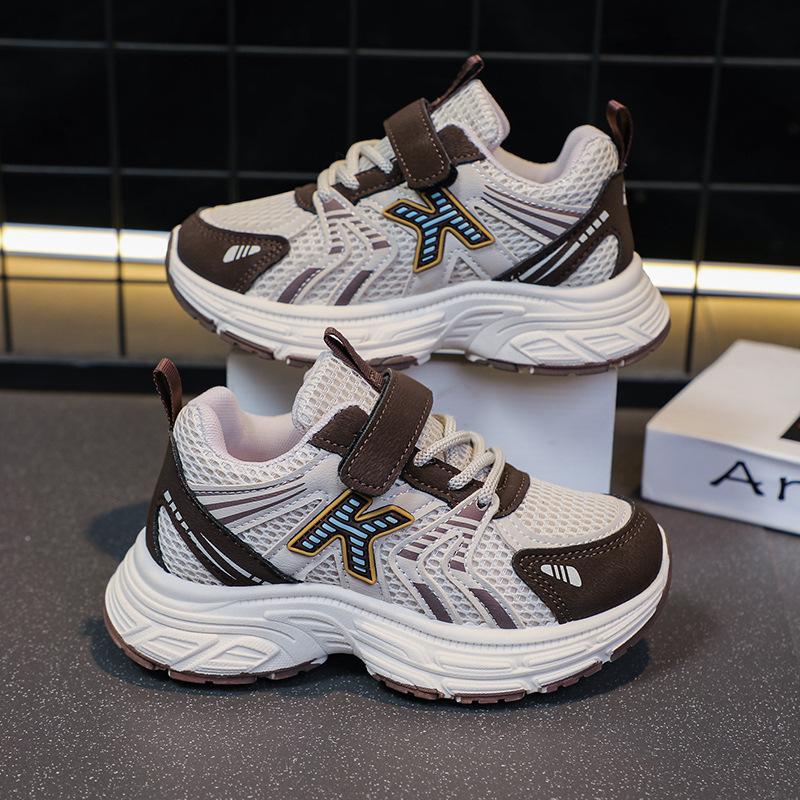 Boys' Sports Shoes 2025 Spring and Autumn New Children's Mesh Breathable Boys' Running Shoes Girls' Casual Shoes Non-slip
