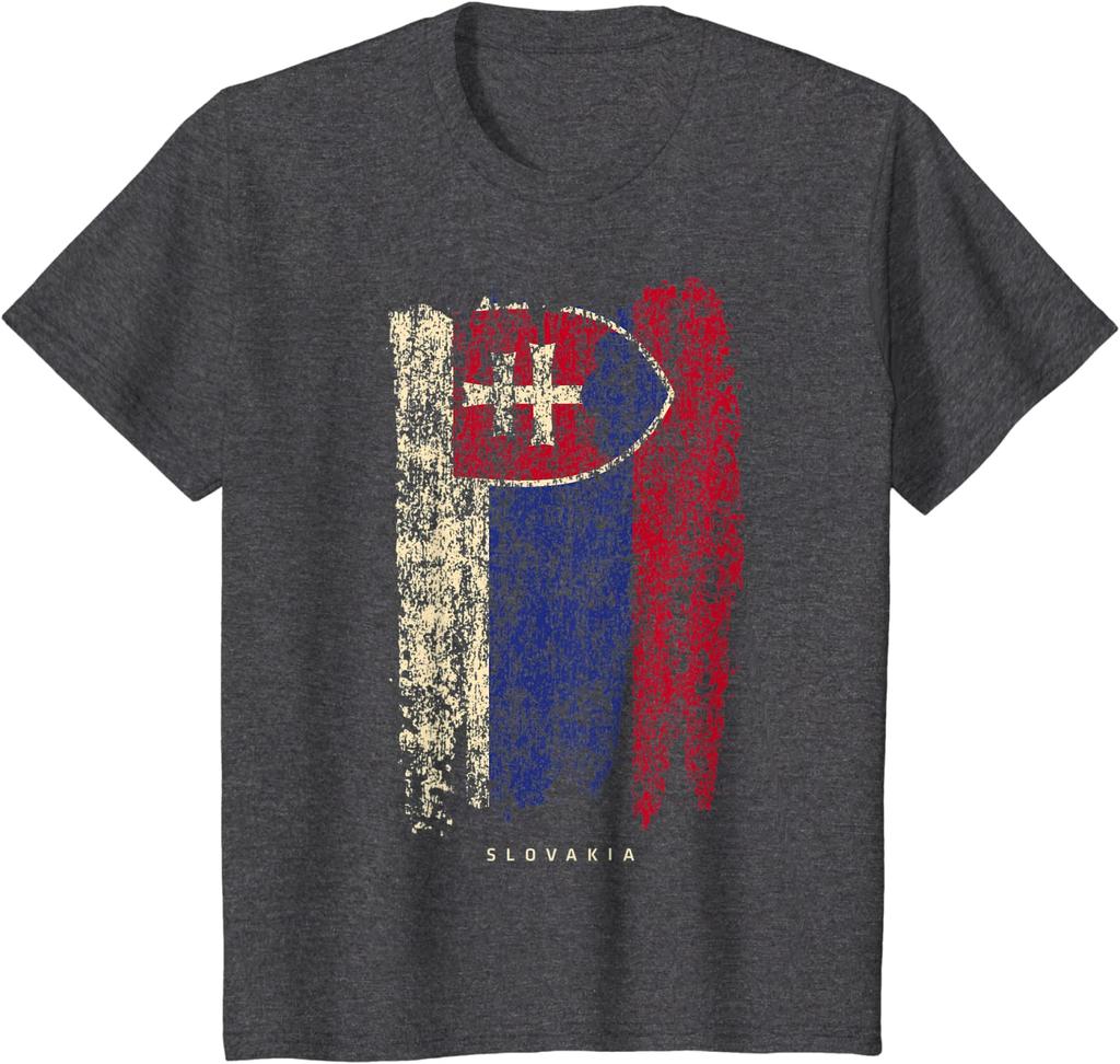 Slovakia Men T-shirt Retro Slovak Flag Shirt Short Sleeve Casual 100% Cotton Shirts Size S-3XL