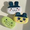 Plush Pencil Case Tamago Tchi Makeup Bag Large Capacity Portable Mame Tchi Plush Animal Stationery Storage Pouch Case Girl Gift