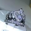 925 silver Fancy Crown Women Ring Best Anniversary Girl Gift Elegant Female Dance Party Trendy Jewelry Rings Wholesale