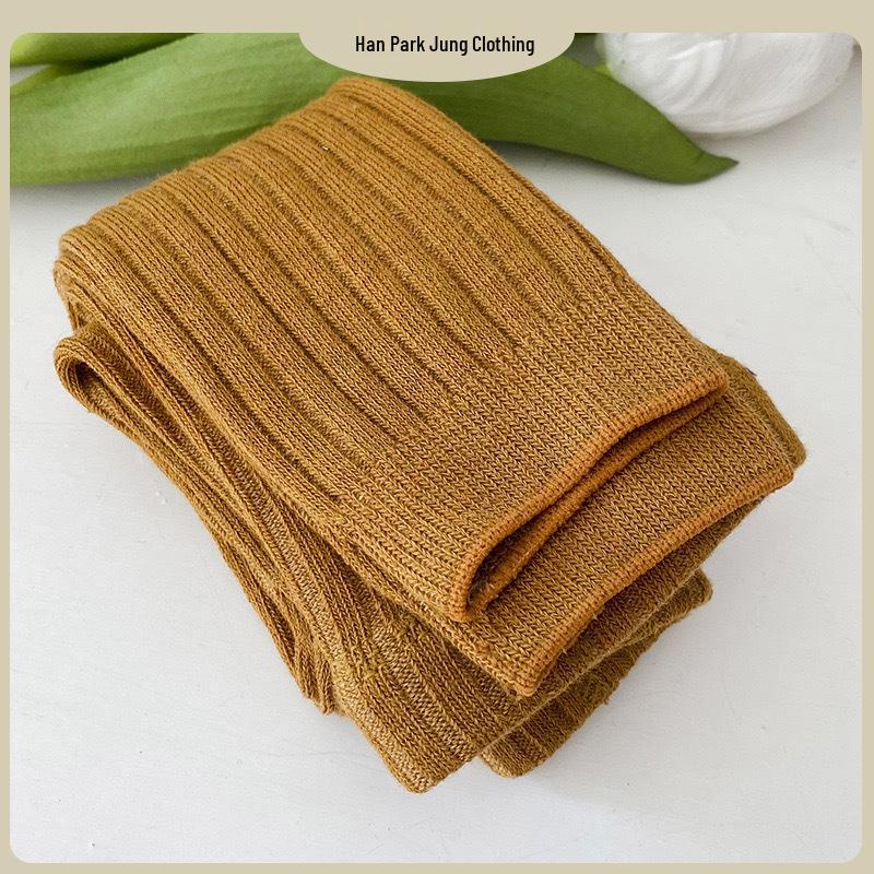 Kids' Korean Style Casual Nine Point Leggings for Spring & Autumn. Elastic and Comfortable Baby Girls' Pantyhose.
