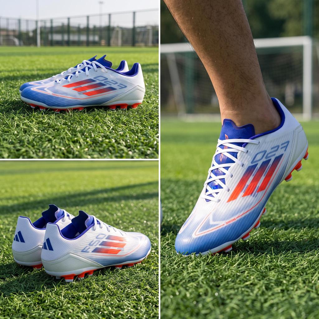 adidas F50 Liga Kényelmes AG (Rövid gumis stoplik) Műfüves Csúszásmentes Tartós Futballcipő Uniszex Futballcipő Fehér Narancs Kék IF1330