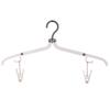 5Pcs Anti-slip Foldable Clothes Hanger Windproof Space Saving Travel Hangers Plastic with 2 Clothespins Coat Hanger for Home