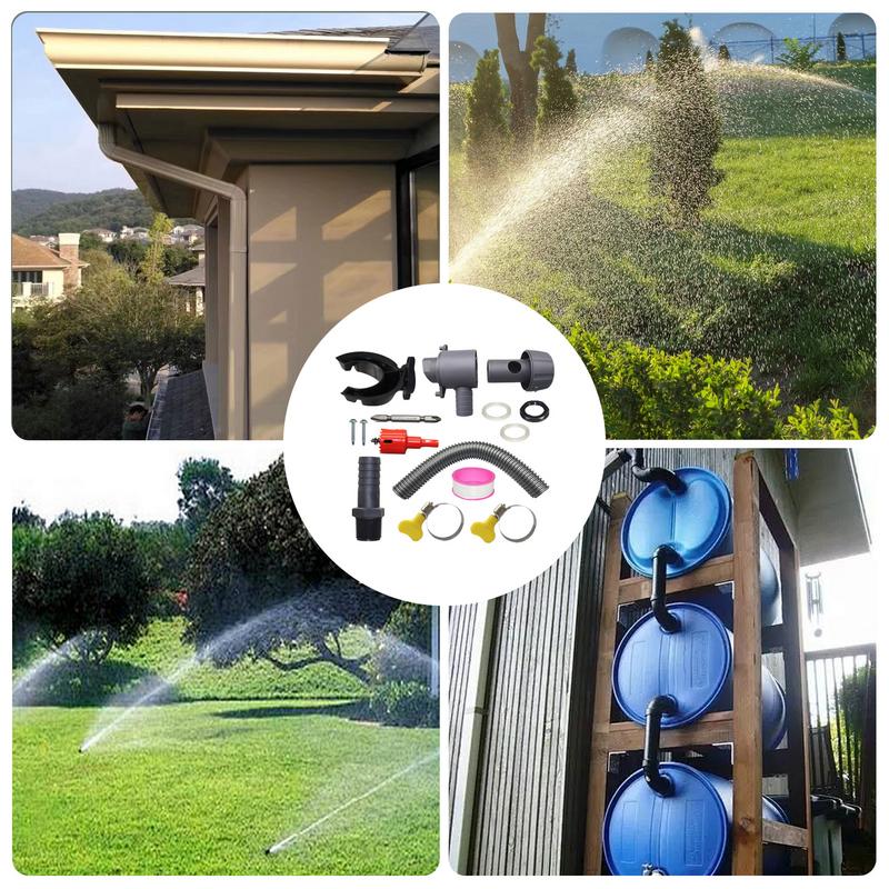Diverter Kit For Rain Barrel Weatherproof Collection System Tank Connection Seal 1.64ft/3.28ft Hose Water Filtering Device For