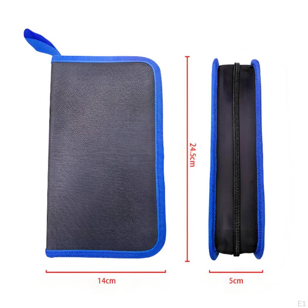 Tool Bit Organizer Canvas Foldable Bag HookandLoop Flaps