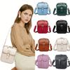 Women Travel Crossbody Bag Faux Leather Shoulder Bag with Adjustable Strap Messenger Bag