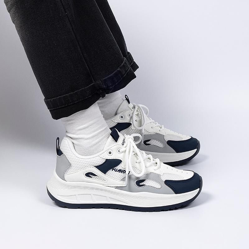 Globale Sportschuhe Mesh atmungsaktiv ZHQ-XA515 Sommer beliebt vielseitig Freizeitschuhe dicke Sohle erhöhend Dad Shoes