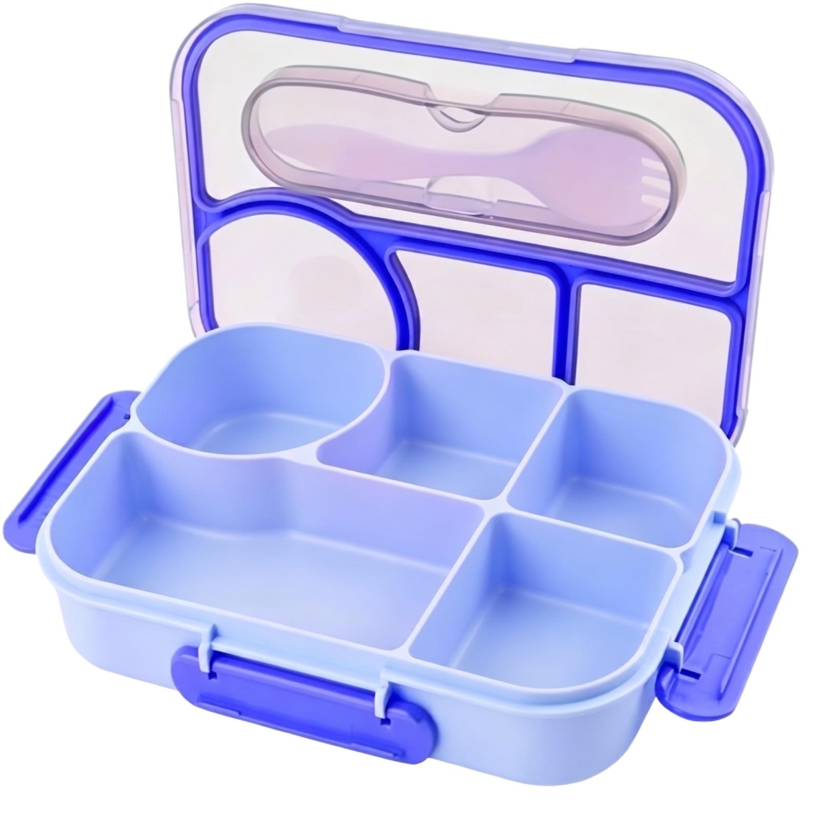 

Adult Lunchbox, Four-compartment Lunch Box, Reusable Snack Box, Drop-proof. One Size синий