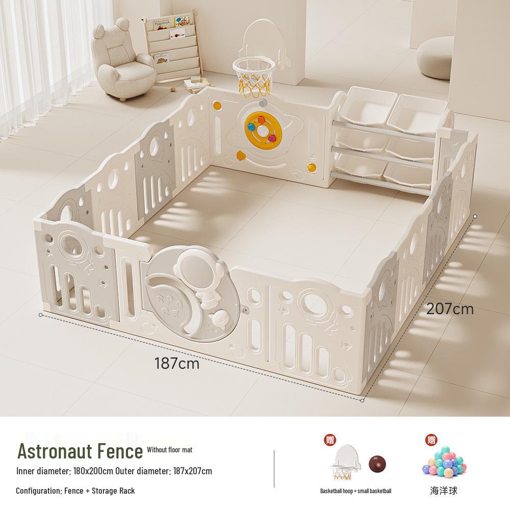 Baby Playpen and Crawling Mat: Indoor Infant Safety Fence for Living Room Floor.