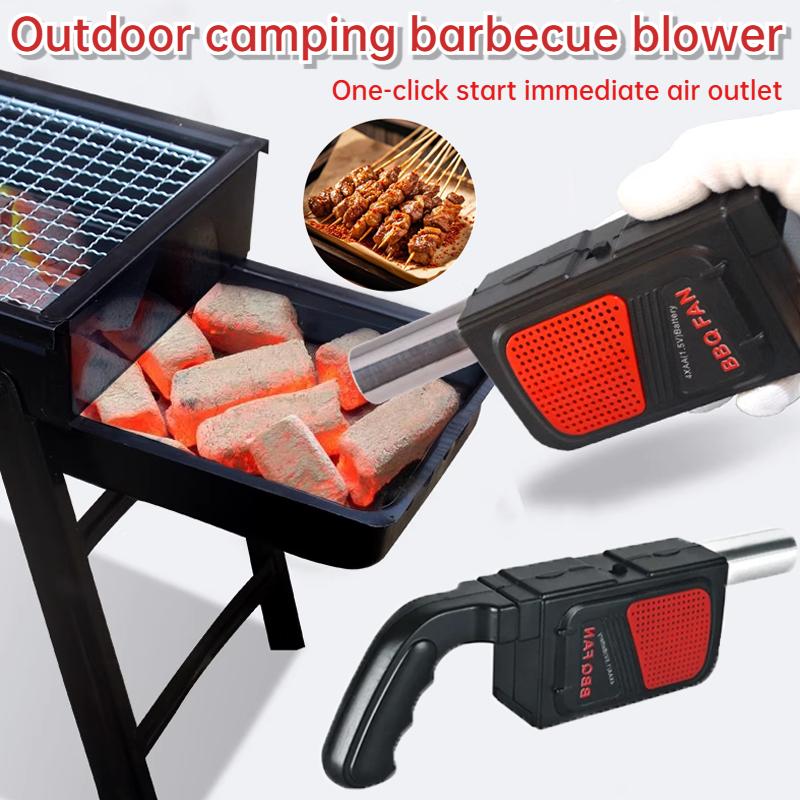 Convenient handheld electric blower,extended handle,accelerates charcoal burning,use for outdoor camping,picnic,BBQ,cooking tool