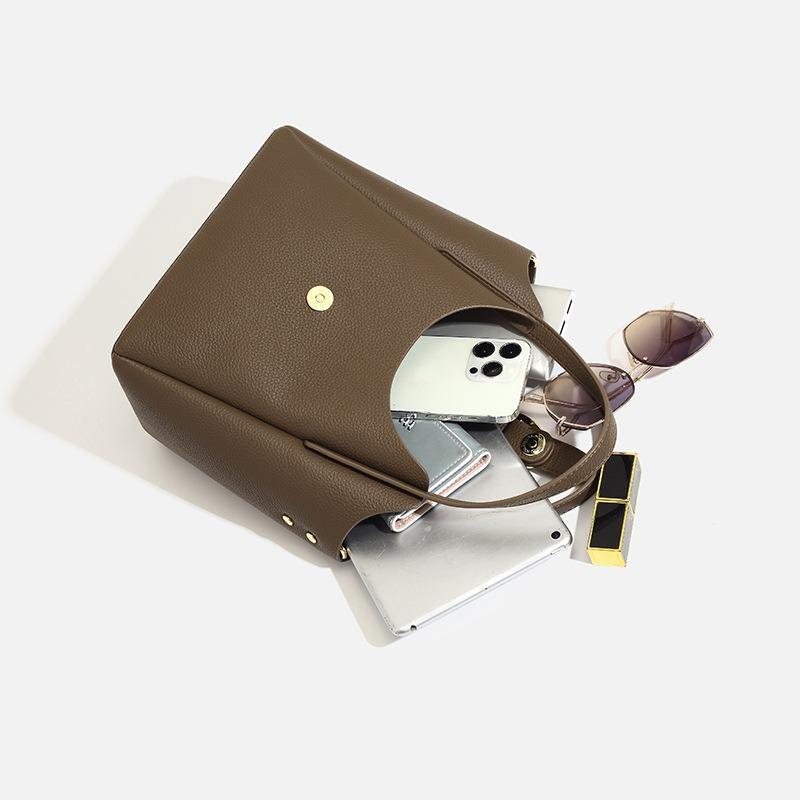 Leather Women's Bags New Large-capacity Women's Bags Commuter Bags Tote Bags Versatile Single Shoulder Crossbody Portable