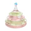 Cat Turntable Toy Relieve Boredom Interactive 4 Level Turntable Cat Toy Balls with Spring Star for